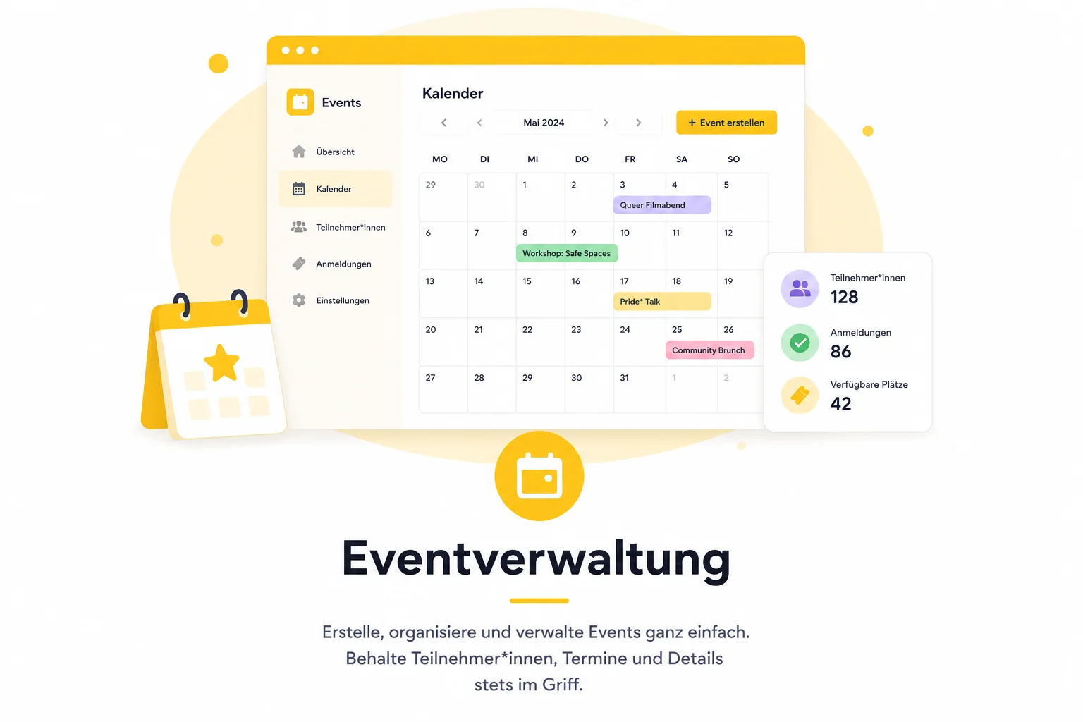 PridePlus Eventverwaltung – Events planen, Termine und Teilnehmer*innen im Griff